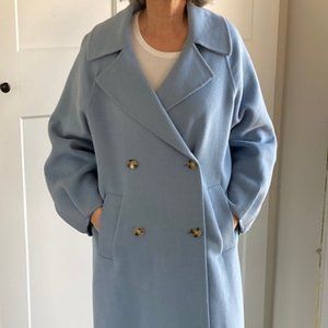 Zara Winter Blue Coat Size Medium